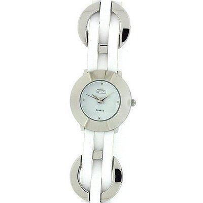 Eton Braided Rings White Dial White Strap Ladies Fashion 2903L