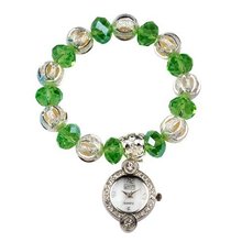 Eton Charm with elasticated Silver & Lime Bead Bracelet 