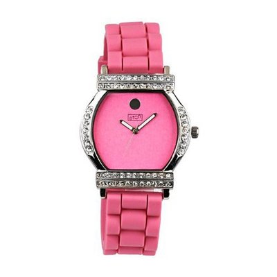 Eton Crystal Barrel Pink Dial Pink Strap Ladies Fashion 2999J