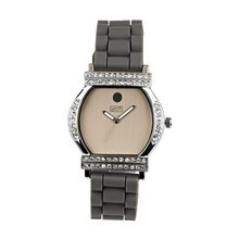 Eton Crystal Barrel Silver Dial Grey Strap Ladies Fashion 2999J