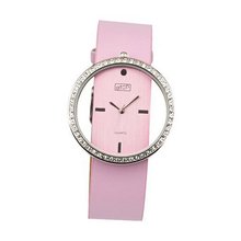 Eton Crystal Skeleton Clear Dial Lilac Strap Ladies Fashion 2998J