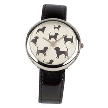 Eton Dog Motif Dial with Black Strap 