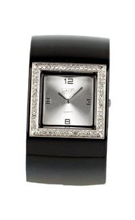 Eton Ladies 2791-B with Silver Dial and Black Strap