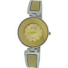 Eton Ladies Gold Dial Silver & Gold Two Tone Metal Bangle Style 3085L