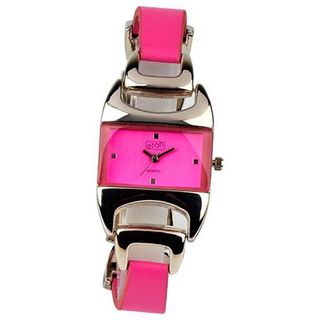 Eton Oblong Pink Dial Pink Strap Ladies Fashion 2933L