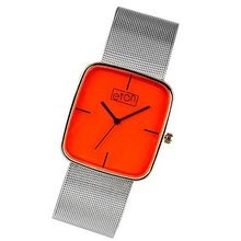 Eton Orange Dial Silver Tone Mesh Bracelet Strap Ladies Fashion 2920J