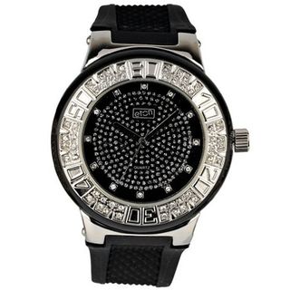 Eton Quartz with Black Dial Analogue Display and Black Plastic or PU Strap 2965J-BLK