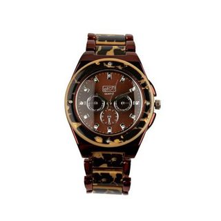 Eton Quartz with Brown Dial Analogue Display and Brown Resin Bracelet 2991J-LP