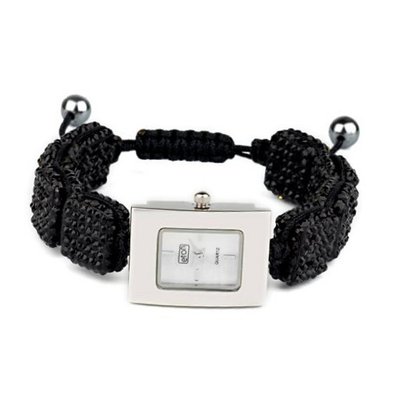 Eton Quartz with Mother of Pearl Dial Analogue Display and Black Bracelet 3020L-BK