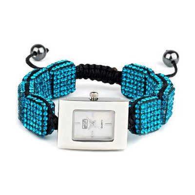 Eton Quartz with Mother of Pearl Dial Analogue Display and Blue Bracelet 3020L-AQ