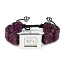 Eton Quartz with Mother of Pearl Dial Analogue Display and Purple Bracelet 3020L-PL