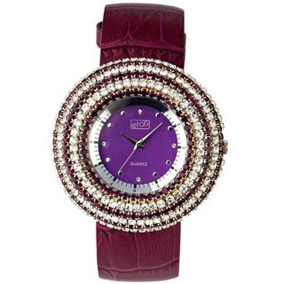 Eton Quartz with Purple Dial Analogue Display and Purple Leather Strap 2980J-PL