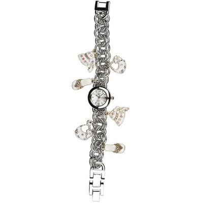 Eton Quartz with Silver Dial Analogue Display and Silver Bracelet 2945L-WT