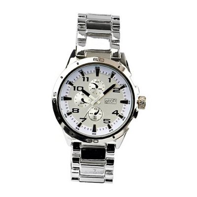 Eton Quartz with White Dial Analogue Display and Silver Bracelet 2990G-WT