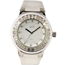 Eton Quartz with White Dial Analogue Display and White Plastic or PU Strap 2965J-WT