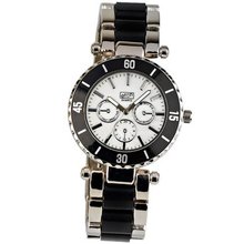 Eton Unisex Quartz with White Dial Analogue Display and Black Bracelet 2937J-BK