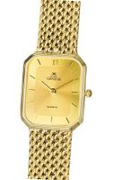 Euro Geneve 14k Gold Rectangle with Mesh Band-47551