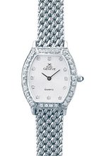 Euro Geneve 14K White Gold Ladies' Diamond Tonneau With Mesh Band-47602