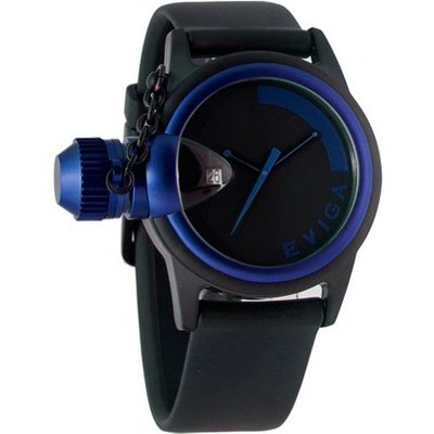 Eviga Bulletor (Black Dial; Blue Bezel)