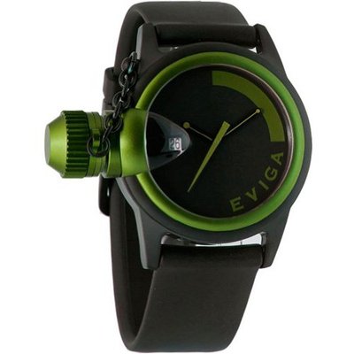 Eviga Bulletor (Black Dial; Green Bezel)