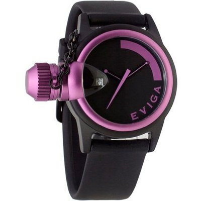 Eviga Bulletor (Black Dial; Lavender Bezel)