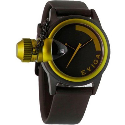 Eviga Bulletor (Black Dial; Yellow Bezel)