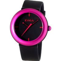 Eviga Cirkle (Black Dial; Hot Pink Bezel)