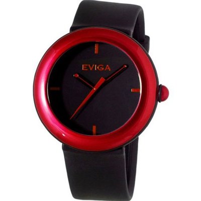 Eviga Cirkle (Black Dial; Red Bezel)