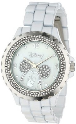 Disney 56270-1A Mickey Mouse White Enamel Sparkle