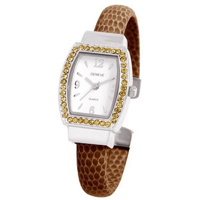 Efactory 0914BG0011 November Birthstone Simulated Leather Bangle Cuff