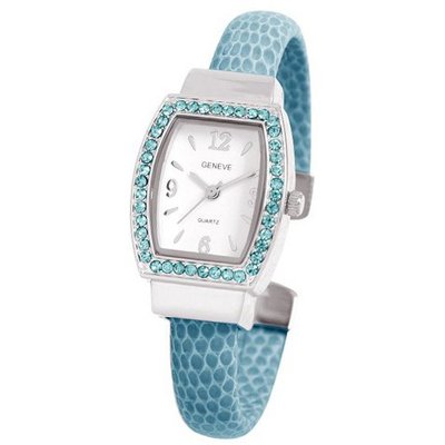 Efactory 0914BG0012 December Birthstone Simulated Leather Bangle Cuff