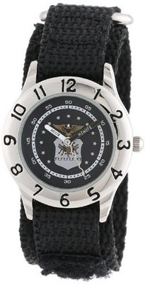 Efactory Kids' 43826-4-E Military U.S. Air Force "Time Teacher" Black Velcro