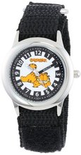 Garfield Kids' W000601 Time Teacher Black Velcro Strap