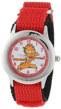 Garfield Kids' W000603 Time Teacher Red Velcro Strap