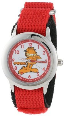 Garfield Kids' W000603 Time Teacher Red Velcro Strap
