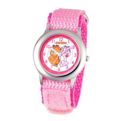 Garfield Kids' W000604 Time Teacher Pink Velcro Strap