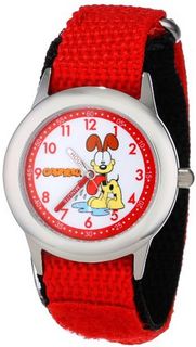 Garfield Kids' W000605 Time Teacher Red Velcro Strap