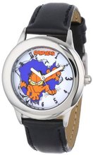 Garfield Kids' W000620 Tween's Time Teacher Black Leather Strap
