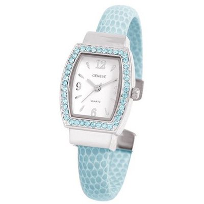 uEwatchfactory Efactory 0914BG0003 March Birthstone Simulated Leather Bangle Cuff 