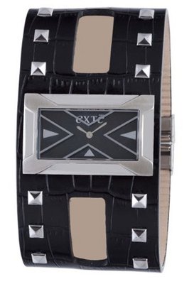 Exte EX.4017M-01 black calfskin band .