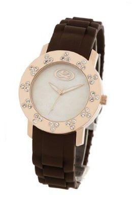 EX The Bling with White Dial and Black Silicone Strap EX-34-L17