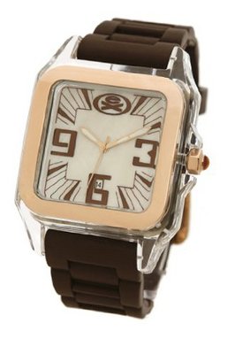 EX The Ego with Rose Gold Dial and Brown Silicone Strap EX-26-G06