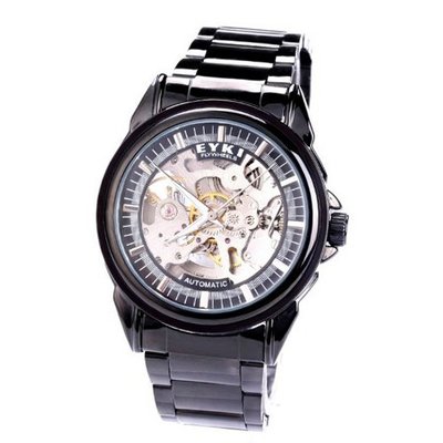 uEyki by Ufingo Ufingo-Automatic Mechanical Fashion Hollow Business Creative Unique Casual For /Boys-Black 