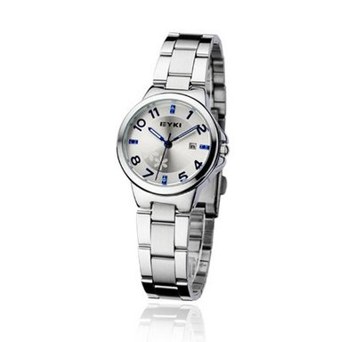 uEyki by Ufingo Ufingo-Fashion Cool Luxury Stainless Steel Band Quartz With Calendar For /Ladies/Girls-Blue 