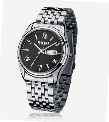 uEyki by Ufingo Ufingo-Fashion Waterproof Steel Band Quartz Calendar For /Boys-Black 