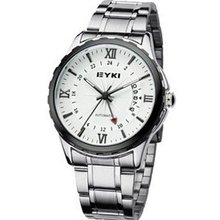 Ufingo-Automatic Mechanical 4 pointers Steel Band Waterproof Business For /Boys