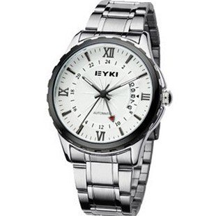 Ufingo-Automatic Mechanical 4 pointers Steel Band Waterproof Business For /Boys