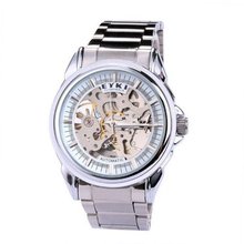 Ufingo-Automatic Mechanical Fashion Hollow Business Creative Unique Casual For /Boys-White