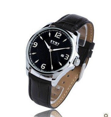 Ufingo-Automatic Mechanical Waterproof Hollow Leather Strap Fashion Stylish For /Boys-Black