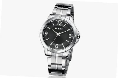 Ufingo-Business Casual Creative Unique Calendar Quartz For /Boys-Black